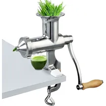 Vevor Manuelle Entsafter Weizengras Saftpresse Squeezer Obst Gemüse Entsafter 304 Edelstahl für Weizengras und Blattgemüse Edelstahl 3 Filter Ohne Strom (Manuelle)