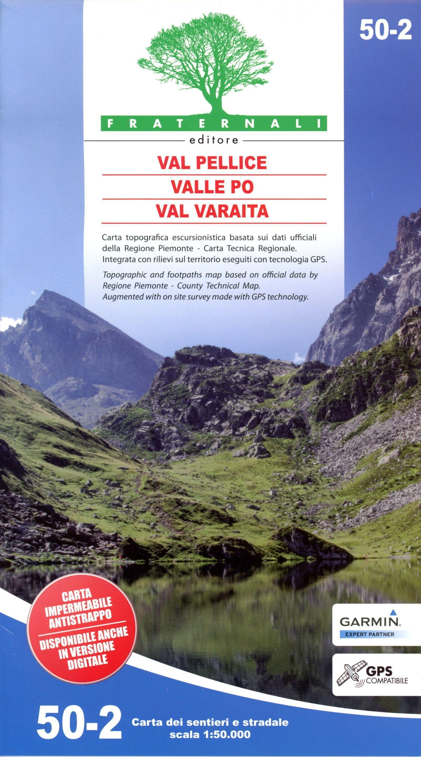 Val Pellice - Valle Po - Val Varaita  Karte (im Sinne von Landkarte)