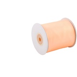 Creativery Satinband, Satinband 75mm x 20m Rolle Apricot orange