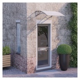 vidaXL Türvordach 80 x 80 cm grau/transparent