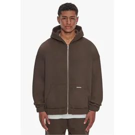 dropsize Bazix Republiq Super Heavy Blank Zip-Hoodie - Braun - S