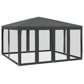 vidaXL Partyzelt mit 8 Mesh-Seitenteilen Anthrazit 4x4 m HDPE