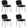 HJH Office XT 600 Stoff schwarz 4er Set