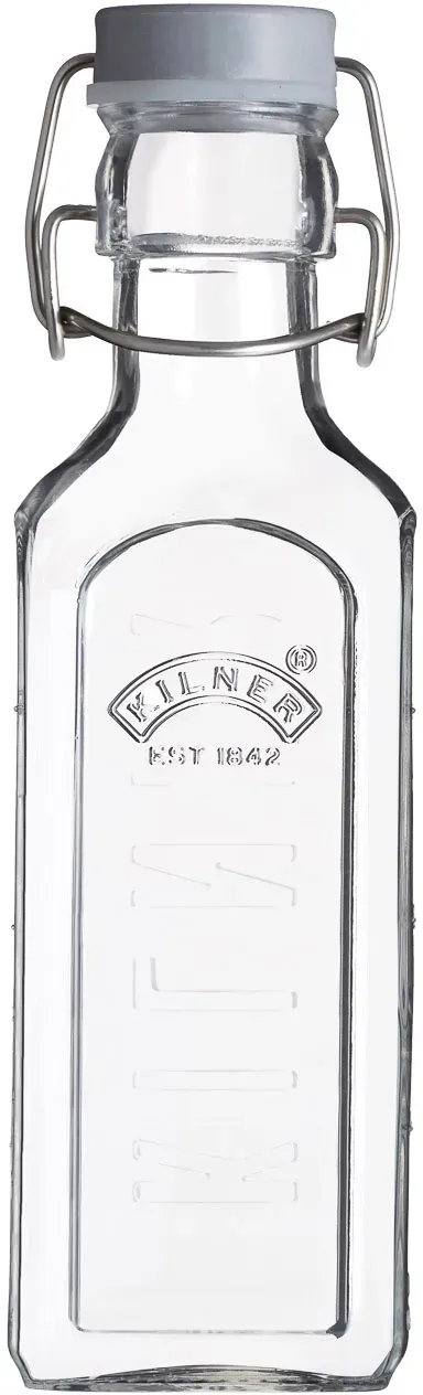 KILNER Glasflasche mit Bügelverschluss eckig 0,3 Liter