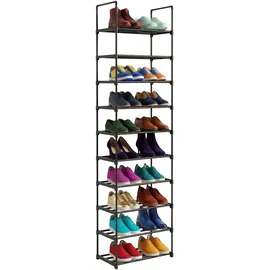 Relaxdays Schuhregal 45 x 174 x 30 cm Stecksystem / Schwarz