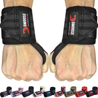 DMoose Handgelenk Bandagen Fitness für Gewichtheben 30cm & 45cm [Wrist Wraps] gelenkbandage Handgelenk mit Verstellbaren Handgelenkstütze für Powerlifting, Bodybuilding & Crossfit
