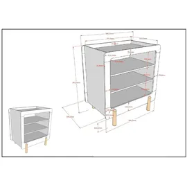 58 aufm Kessel WICKELKOMMODE Karylin 88x54x95 aus MDF in Weiß