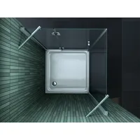impex-bad Duschkabine SILL 90 x 90 x 180 cm ohne Duschtasse - Transparent