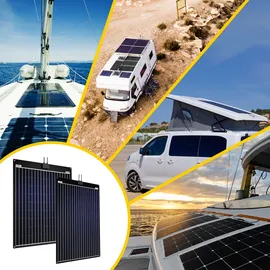 Offgridtec ETFE-AL 100W semi-flexibles 23V Solarpanel mit integrierter Aluminiumplatte V2