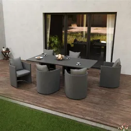 Juskys Costa Luna Set 7-tlg. Anthrazit/Grau