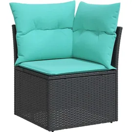 vidaXL Gartensofa-Set 12-tlg. schwarz