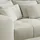 luma-home schönes für dein zuhause Big Sofa XXL B306/T134/H86 cm, Lounge Couch mit hochwertiger Federkernpolsterung, viele Kissen, Liegefläche 120x240 cm, Korpus Kunstleder Weiß und Bezug Strukturstoff Grau Beige