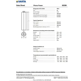 Varta Akku passend für Siemens Gigaset 3015 Comfort AA 1600 mAh 1 St.