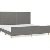 vidaXL Bettgestell 200 x 200 cm Dunkelgrau