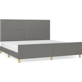 vidaXL Bettgestell 200 x 200 cm Dunkelgrau