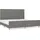 vidaXL Bettgestell 200 x 200 cm Dunkelgrau