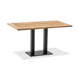 Niehoff Klapptisch Bistro anthrazit rechteckig - 120 x 81 cm Teak natur