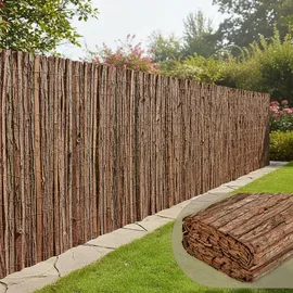 casa.pro Balkonverkleidung Rindenmatte Zamora 150 x 500 cm Braun Holz