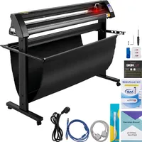 Vevor Vinyl Schneideplotter 1350 mm, Folienschneider Max. Schnittstärke 3 mm, Folienschneider Schneidkraft 500 g, Plottermaschine Halbautomatisch Signcut-Software, Speichercache 1-4 M, Hobbyplotter