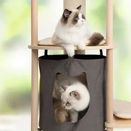 Catit Großes Baumhaus mit Hängematte One Size braun