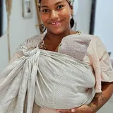 Hoppediz Ring-Sling Babytragetuch ab Geburt, Grenada Natur