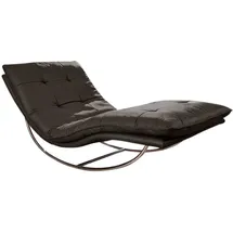 W.Schillig Relaxliege daily dreams Leder 95 x 85 x 169 cm braun mit Kissen