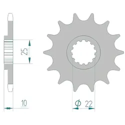 Ritzel Afam 14 Zähne XTX 660