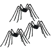 vidaXL Halloween Spinnen Dekoration 3 pcs Schwarz 200 cm