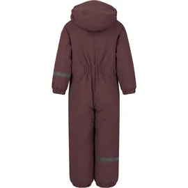 ZigZag Schneeoverall ZIGZAG "Vally", Mädchen, Gr. 110, EURO-Größen, braun (dunkelbraun, rot), 100% Polyester, lang, Overalls, mit wasser- und winddichter TPU-Membran