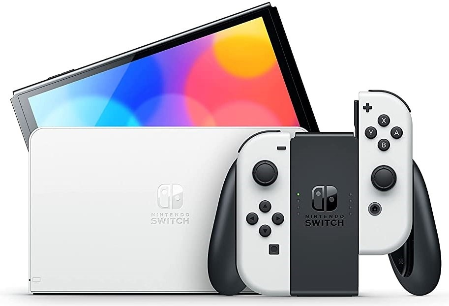 Nintendo Switch (OLED-Modell) Weiss, Spielkonsole, Schwarz, Weiss