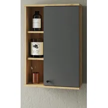 furn.design Hängeschrank Torsby (Badschrank in Evoke Eiche mit matt grau, 51 x 75 cm) mit viel Stauraum beige