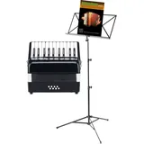 Classic Cantabile Secondo Kinder Akkordeon 8 Bass Set Schwarz