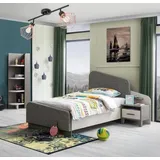 JV Möbel Kinderzimmer Set Kinderbett, Nachttisch, Buecherregal), Moderne Grau Top-Qualität
