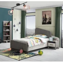 JV Möbel Kinderzimmer Set Kinderbett, Nachttisch, Buecherregal), Moderne Grau Top-Qualität