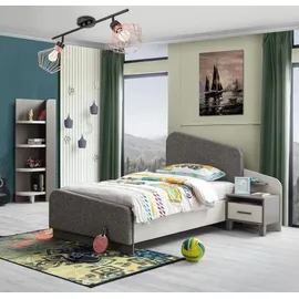JV Möbel Kinderzimmer Set Kinderbett, Nachttisch, Buecherregal), Moderne Grau Top-Qualität