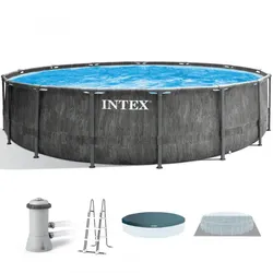 Intex Prisma Frame Greywood 26742NP - Runder Pool