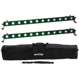 Eurolite Set 2x LED BAR-12 QCL RGB+UV Leiste + Soft-Bag