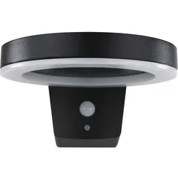 REV LED Solar Wandleuchte Round Metall schw.Bew.Melder2023001100