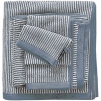 Marc O'Polo Handtücher Timeless Tone Stripe Smoke Blue/Off White Waschhandschuh 16x21 cm