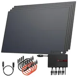 Solarway® Balkonkraftwerk 2000W komplett Steckdose - neuester 2000W Wechselrichter - Solaranlage Komplettset - 500W bifaziale Solarmodule & Envertech & Zubehör