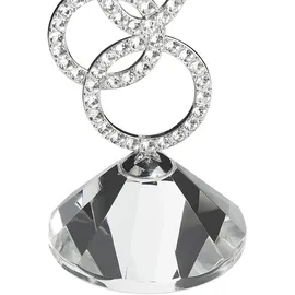 Beliani Kerzenständer OVIEDO Glas 19 cm Silber