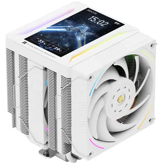 Thermalright Peerless Assassin 120 VISION MAX ARGB White CPU-Kühler, PC-Kühler mit 6 Heatpipes, 5 Zoll magnetischem Display-480x854 Auflösung, für AM4/AM5 und Intel LGA1700/1851