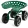 Costway Rollsitz mit Rollen, 360 drehbar, Mobiler Gartensitz Outdoor Gartenhocker, Gartenrollsitz Metall, breite Reifen, Grün