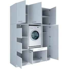 laundreezy Mehrzweckschrank-Set 168 x 238 x 68 cm Weiß