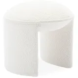 sweeek Hocker mit Bezug aus strukturiertem Bouclé,