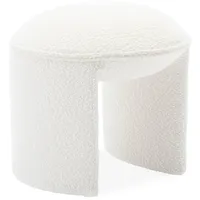 sweeek Hocker mit Bezug aus strukturiertem Bouclé,