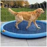 DUVO+ Hundepool Wasserspielmatte Splash blau blau