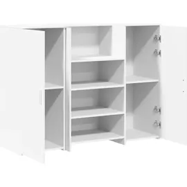 vidaXL Empfangstheke Weiß 135x50x103,5 cm Holzwerkstoff
