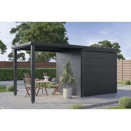 Wolff Finnhaus Metall-Dachrinnenset 460 cm mit 2 Fallrohren für Ulrik & Linnea