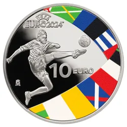 Offizielle Silber-Gedenkmünze Sieger der UEFA EURO 2024TM Spanien